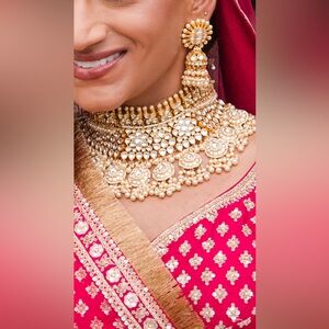 INDIAN/PUNJABI NECKLACE WEDDING OR RECEPTION SET!!! 💎✨ 5 PIECE SET